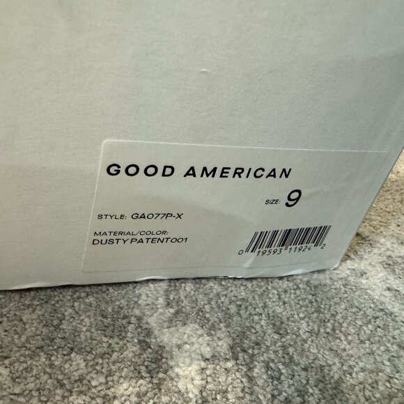 New Kardashian Good American Clear Wedge Sandals Dusty Patent Size 9 Women $200 - Picture 10 of 10